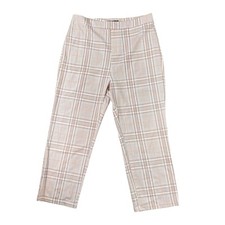NWT Nasty Gal Plaid Check Cropped Pants Size US 10 Retro