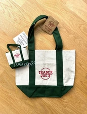 Trader Joe’s Micro Tote with Grocery Bag and Mini Tote Bag - Green