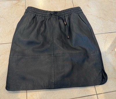 By Bar Amsterdam Pull On Lamb Leather Skirt Sz M Excellent 