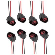 8 PCS Fuel Injector Connector Pigtail,Fuel Injectors Set of 8 Replace 8PCS