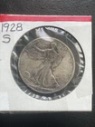 1928-S Walking Liberty Half Dollar 90% Silver Better Date Fine
