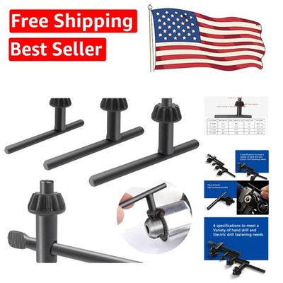 Durable 4 Sizes Drill Chuck Key Wrench for Electric Drill - Alloy Construction