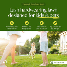 Sprogs and Dogs Ultra Hardwearing Grass Seed by  - 500G up to 15Sqm - Fo 22.84 per kilo