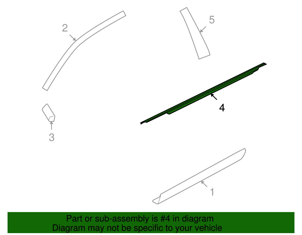 Ford 2010-2019 genuino - cinturón tira meteorológica AG1Z-5425596-A Foto 2 de 3