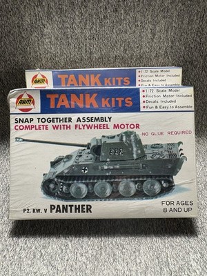 AHM Tank Kits Panther 1:72 Scale Model Friction Motor Kit NIB Sealed #K8