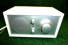 Tivoli Audio Model One Henry Kloss Design White  Silver AM FM Aux Radio WORKS 