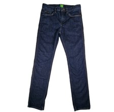 Boss Hugo Boss Green Stretch Jeans Mens W30 L32 Dark Blue Slim Fit Denim Casual