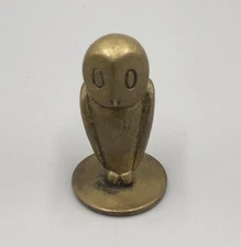 Hagenauer Small Bronze Brass Owl Figurine Marked WHW Austria Art Deco Sculpture