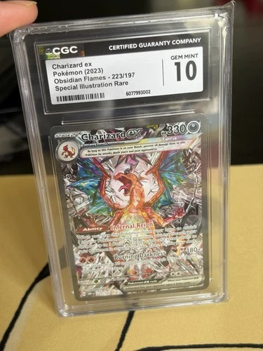 New ListingCharizard ex 223/197 Obsidian Flames Special Illustration Rare Holo CGC 10