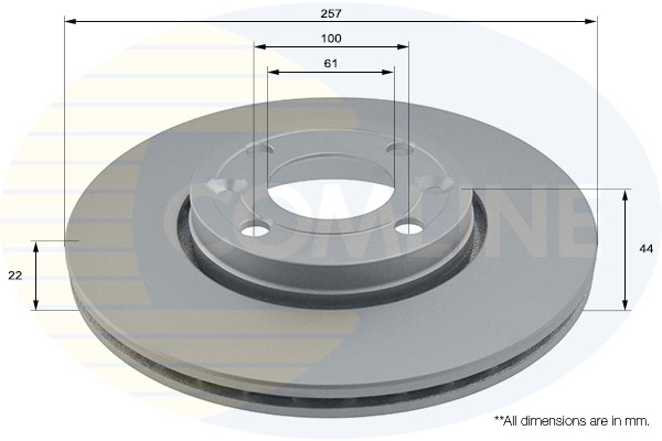 2 PCS COMLINE ADC1597V Brake Disc