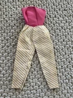 Vintage 80s 90s Barbie Doll Clone Outfit Pink Strapless Gold Stripe Jumpsuit