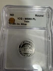 Monarch Precious Metals 1/10 Oz Silver Round ICG MS69 PL "Train" Bullion