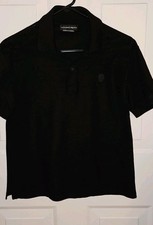 Alexander McQueen Skull Patch Black Tonal Tiger Pattern Polo - Size S