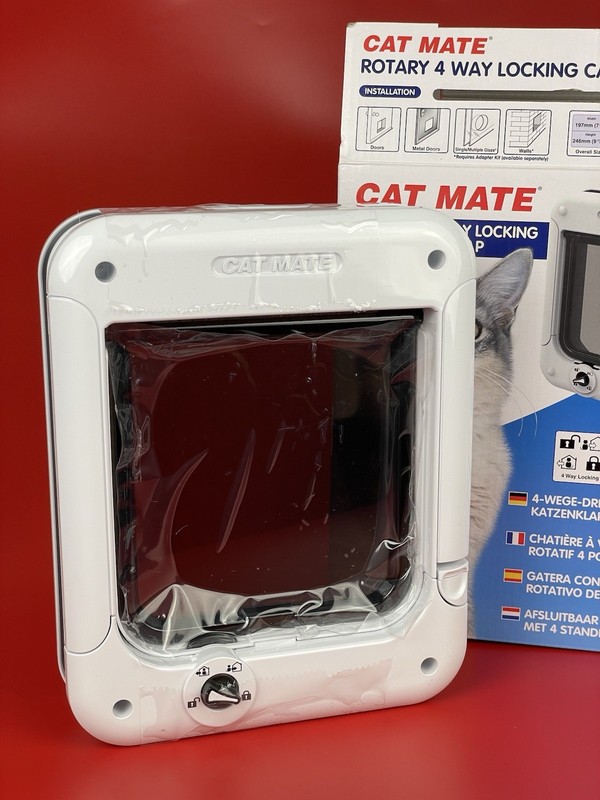 Cat Mate 4 Way Locking Cat Door Flap White 309w