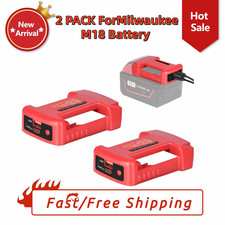 2 Pack USB-C Adapter for Milwaukee 18V Battery -Type-C Output Charging for Tools
