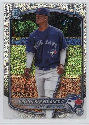 2025 Bowman Chrome Prospects Speckle Refractor 58/299 Cristopher Polanco 19n6