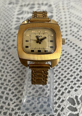 Luch Television  2209 23 Jewels Gold Platted Au10 wristwatch