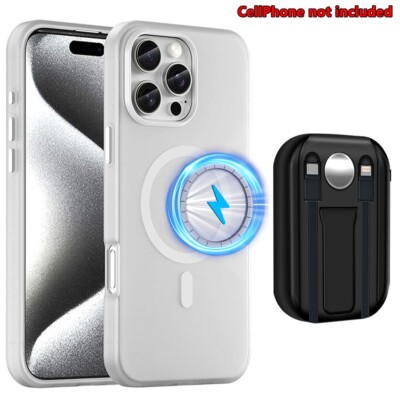 Sleek Magnetic TPU Frame + PC Back Shell Case Compatible with iPhone 16 Pro Max