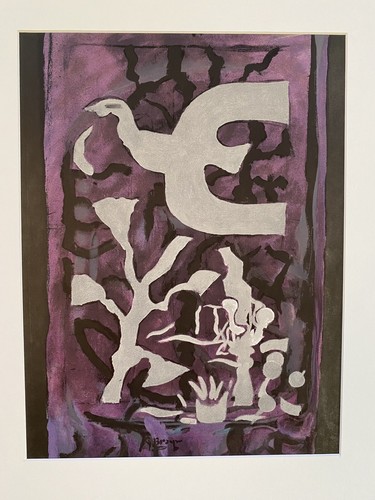 Original Lithograph by French Artist Georges Braque Titled Oiseau Et Lotus - Picture 7 of 9