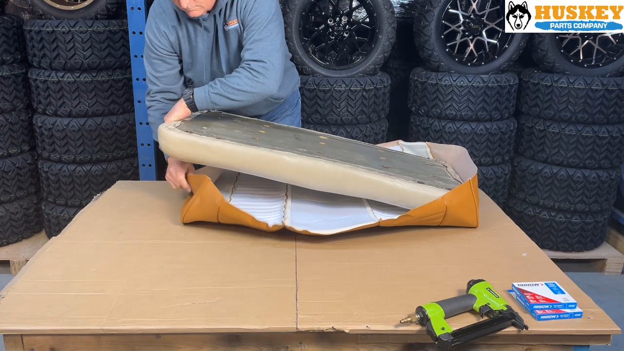 4PCS EZGO Seat Cover Charcoal Gray For RXV Golf Cart 2008+, 1/2" Extra