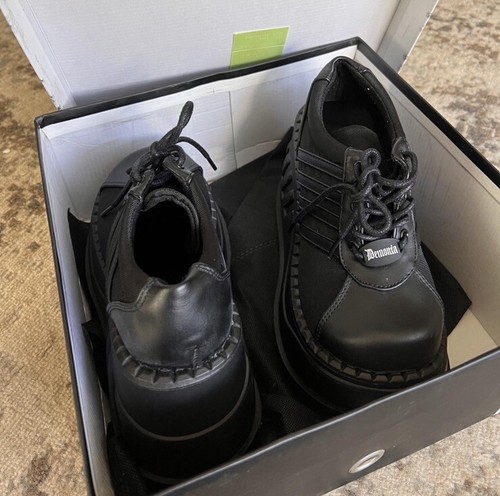 Demonia Platform Shoes DEMONIA STOMP-08 - BLACK VEGAN LEATHER - Picture 6 of 7