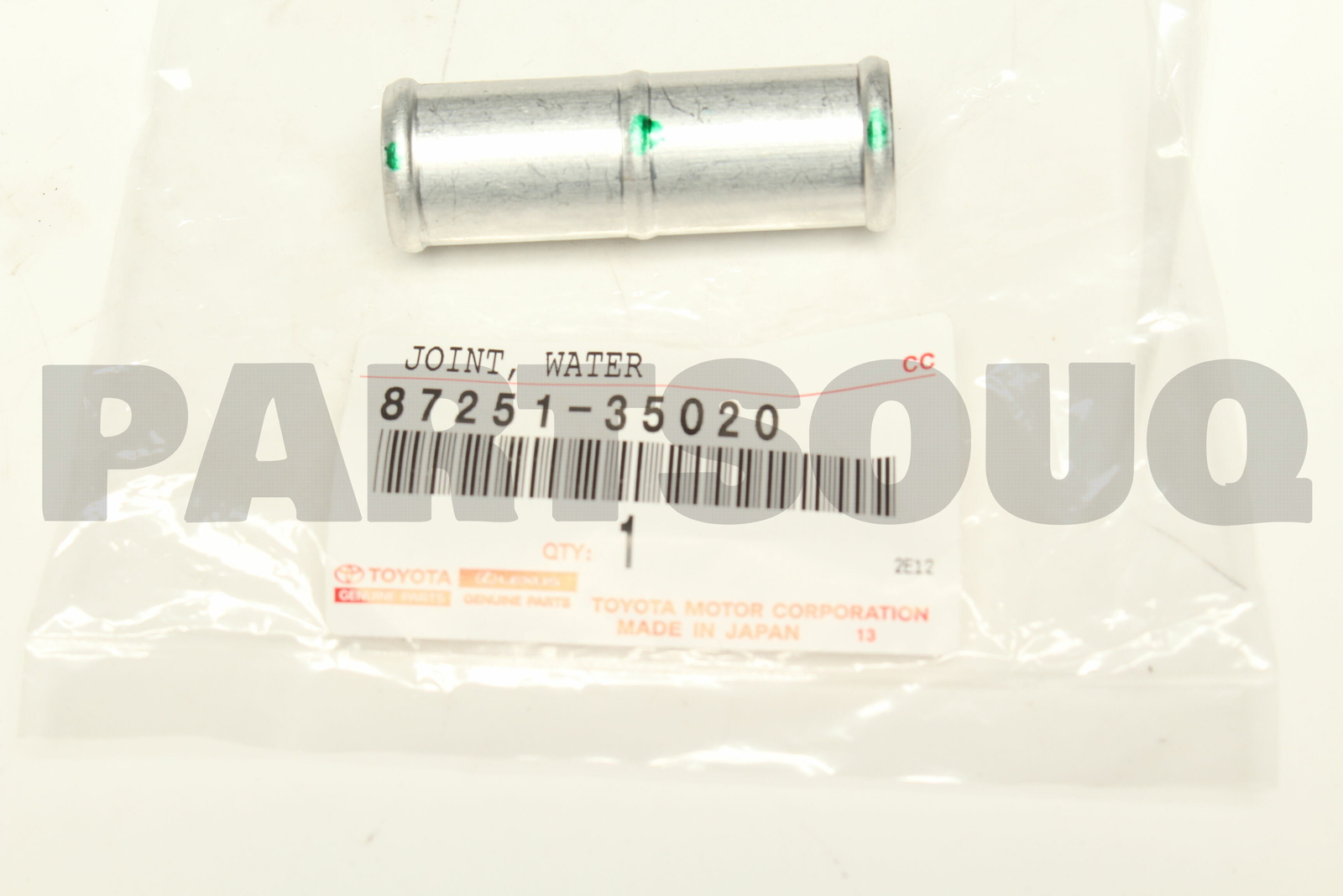 8725135020 Genuine Toyota JOINT OR UNION, WATER HOSE THROUGH 87251 