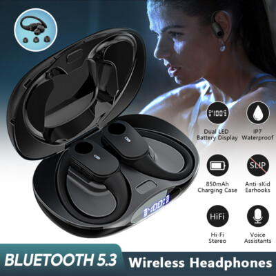 Bluetooth Kopfhörer Sport, In Ear Headset 5.3 ,IPx7 ,8 Std Spielzeit Ohrbügel DE