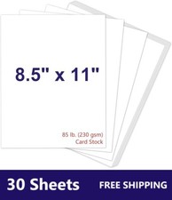 White Cardstock 8.5 x 11, 230gsm Cover Cardstock Paper, 85 Lb Heavy Card Stock f