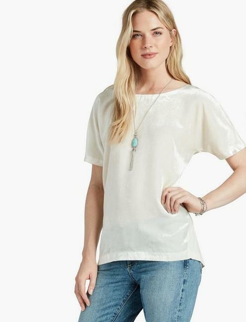 Lucky Brand Womens Ivory Velvet Zip-Up Back Casual Top Shirt Sz XL NWT MSRP $80 | eBay