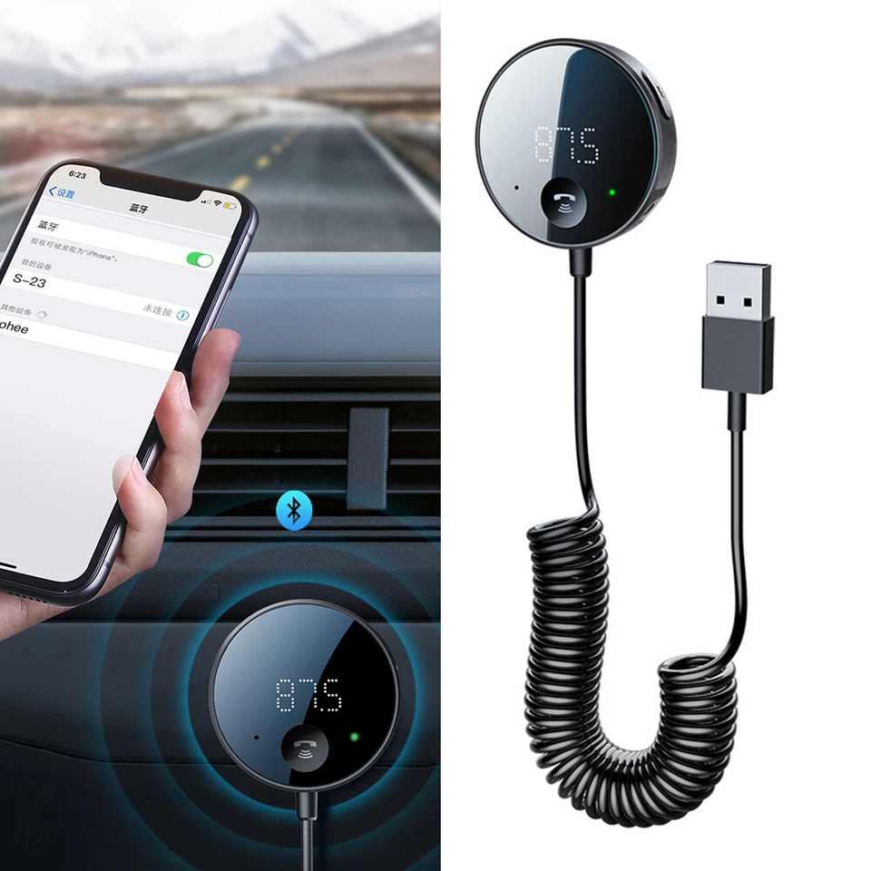 FM Transmitter Bluetooth 5.0 Auto Radio Adapter KFZ Freisprechanlage MP3 Player！ - Bild 2 von 4