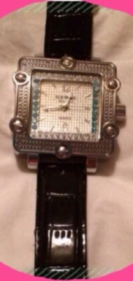 ICE Large Square Faced S.S. Diamond Watch, Adjustable | eBay