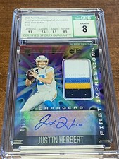 Justin Herbert 2020 Illusions RC Patch Auto 15/15 Made CSG Graded RPA 1/1 10