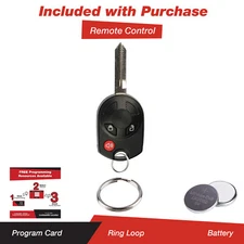 1x New Replacement 3 Button Uncut Remote Ignition Key Keyless Entry Combo Fob