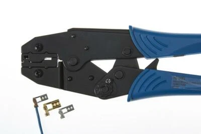 Ratchet Crimp Tool for Non-Insulated 4.8mm 6.35mm 1/4" FLAG Terminals HS-05FL