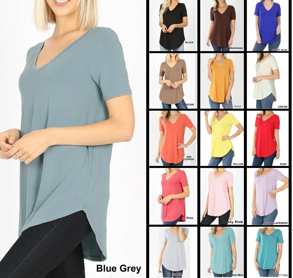 tunic v neck tee