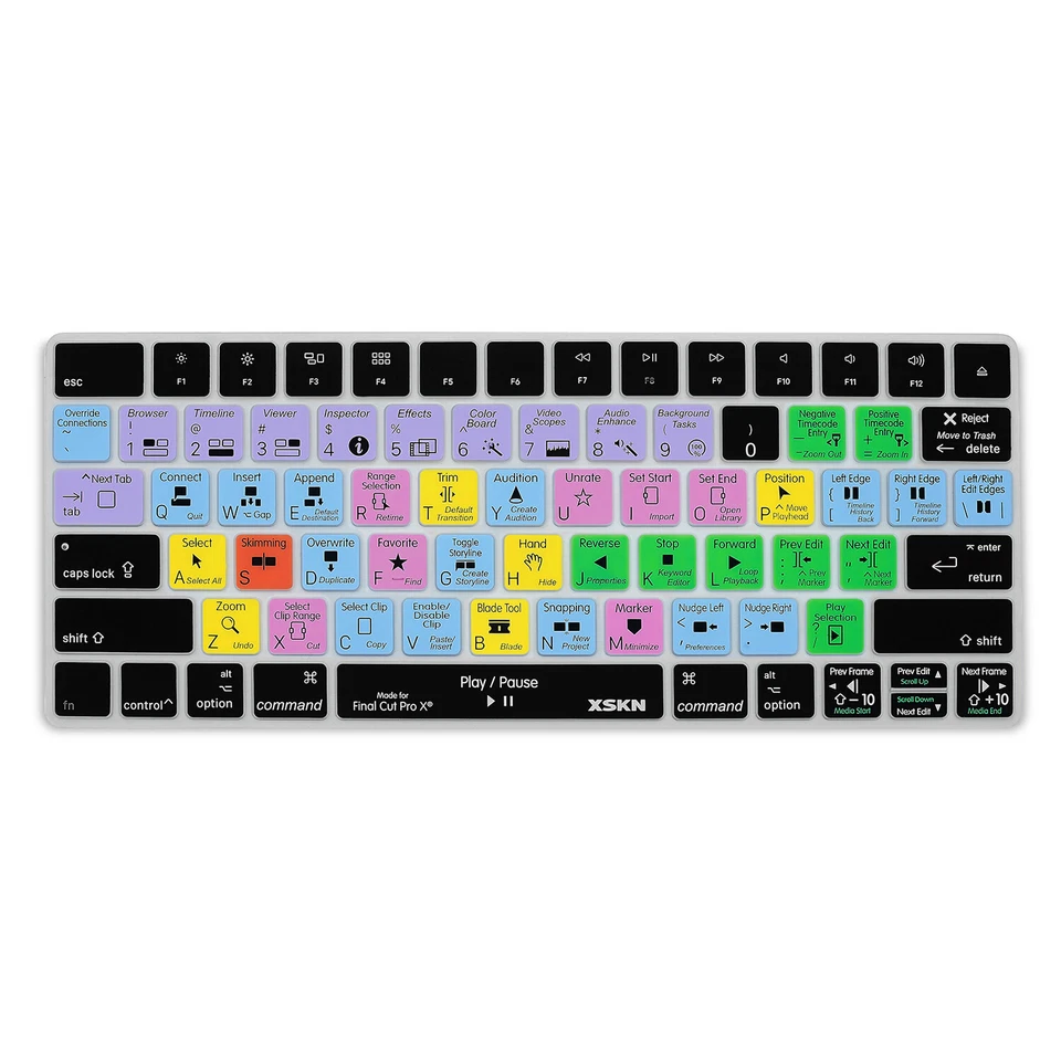 XSKN Final Cut Pro Shortcuts Keyboard Cover for Apple Magic Keyboard A1644 US/EU - Image 2 of 4