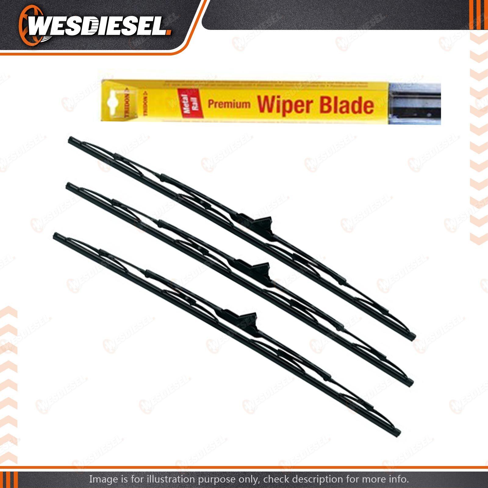 Tridon Complete Wiper Blade Set fits Holden Commodore VB VC VD VE VF VG