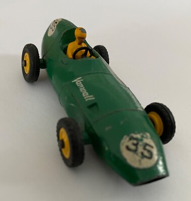 Dinky Toys, #239 Vanwall Racing Car, Yellow Hubs/driver, Used, 4