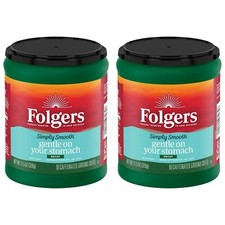 Folgers Simply Smooth Decaf Ground Coffee, 11.5 Oz. Canister, 2 Pack