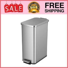 Better Homes & Gardens 13.2 Gallon Slim Kitchen Trash Can, Stainless Steel Kitch