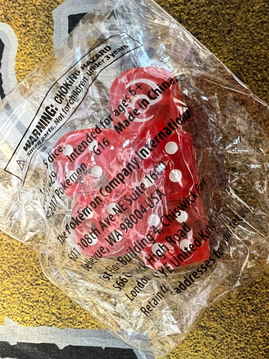 Pokemon SEALED 2017 Professor Program Red Translucent Set of 5