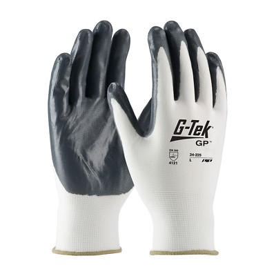 NEW PIP 34-225/L G-Tek  GP  Seamless Knit Nylon Glove 12 Pair(1 dozen) Large