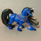 Vintage Blue Unicorn Figurine Pegasus Schleich Safari Magical Mythic Resin Chain