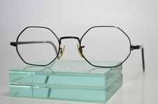 Vintage HUD-US Hexagonal Eyeglasses Frames 1/20 12K Gold-Filled Black