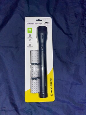 Scosche 12'' Black Rugged LED Flashlight 200 lumens
