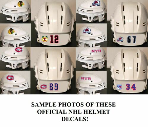 SportStar Official On-Ice NHL Hockey Helmet Decals! Licensed Stickers, ALL TEAMS - Foto 1 di 77