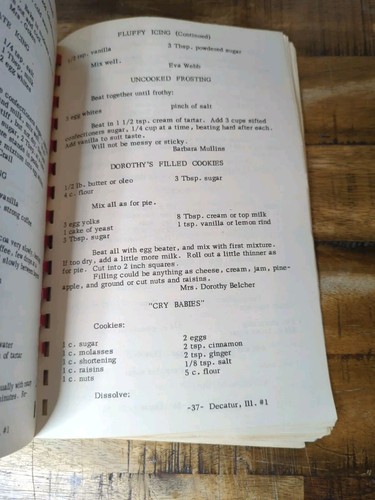 Vtg Decatur Illinois Personal Recipes By Woman's Society Wesley Methodist Church - Photo 6/8