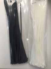 100 Cable Ties White Black 100mm,140mm,200mm,300mm 370mm 500 Nylon zip Wrap Ties
