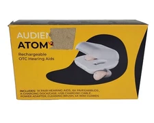 Audien ATOM 2 Wireless Rechargeable OTC Hearing Aid Premium Comfort Design