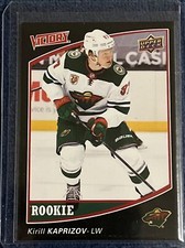 2021 National Hockey Card Day Kirill Kaprizov Victory Black Roikie card SP V-19